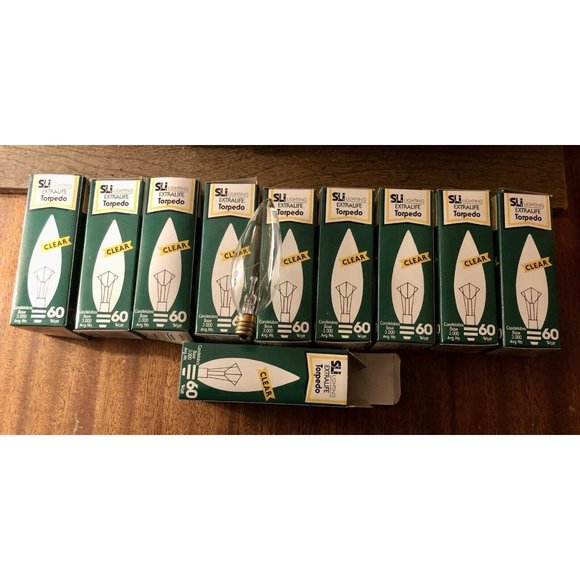 10 Ten REPLACEMENT BULBS SLi Lighting Extra life 3000hrs 60Tccl E12 130V 60W - Picture 1 of 4